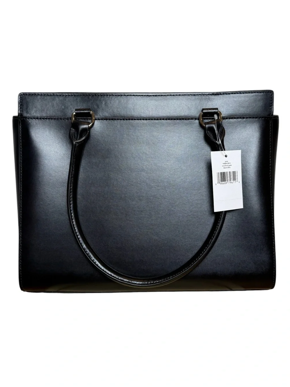 Kate Spade Montford Park Jovie Black Leather Satchel with Bow Accent